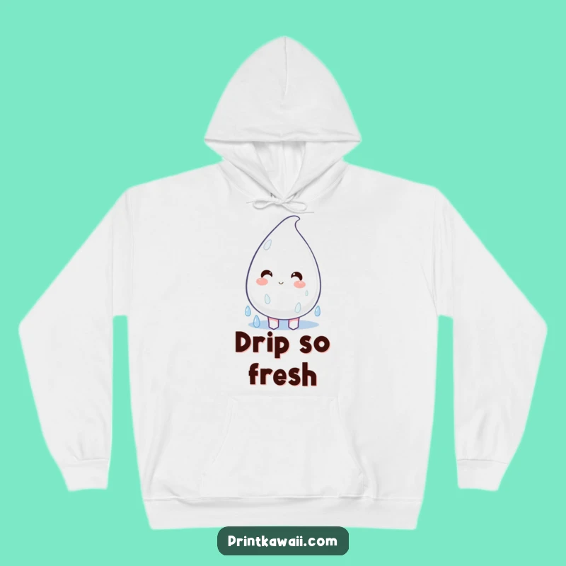 Funny Happy Raindrop Hoodie - Cozy Drips of Joy, Perfect Funny Gift