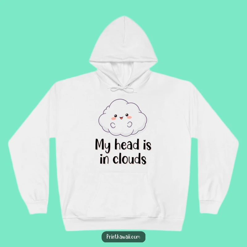 Funny Cozy Cloud Hoodie - Soft Character Design, Perfect Comfort Gift