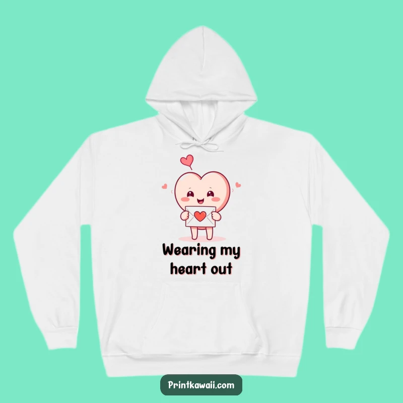 Funny Smiling Heart Love Letter Hoodie: Cozy Up with Romantic Humor!