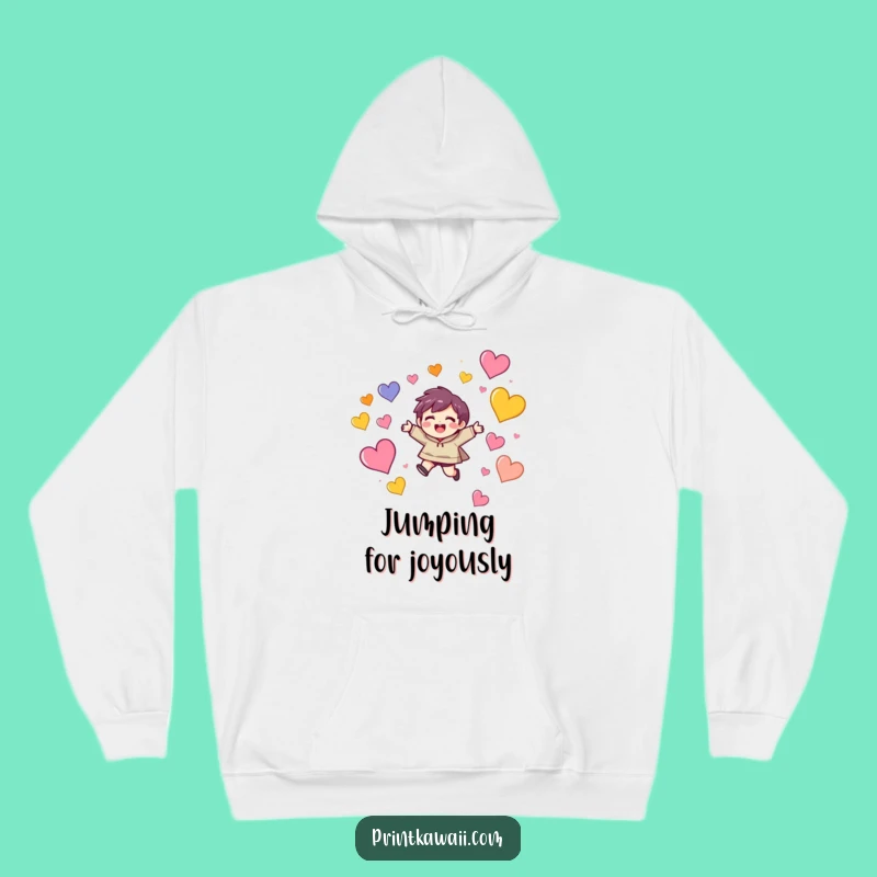 Funny Cozy Hoodie: Character's Heart Leap - Warm Funny Gift