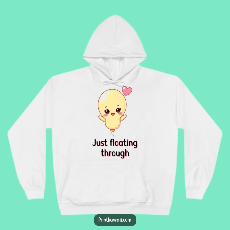 Funny Pastel Balloon Hoodie: Cozy and Cheerful Character for Warm Hugs