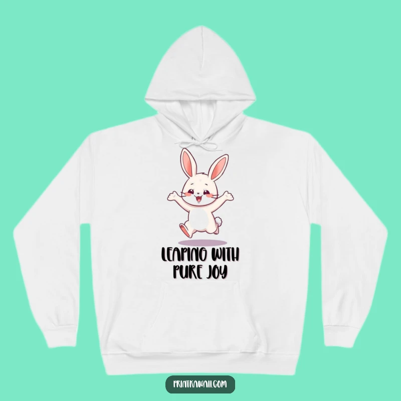 Funny Playful Bunny Hoodie - Cozy Jumps, Perfect Comfort Gift