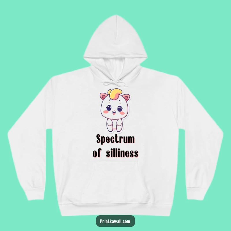 Funny Rainbow Hoodie: Cozy Surprised Smile, Warm Vibrant Gift