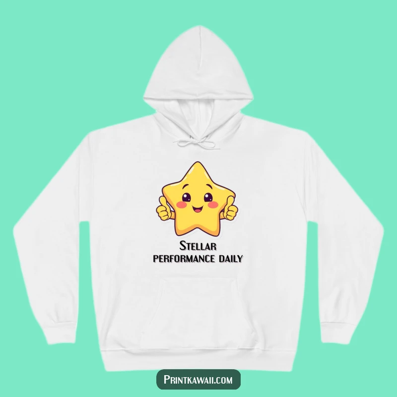 Funny Smiling Star Thumbs Up Hoodie: Cozy Up with Compliments