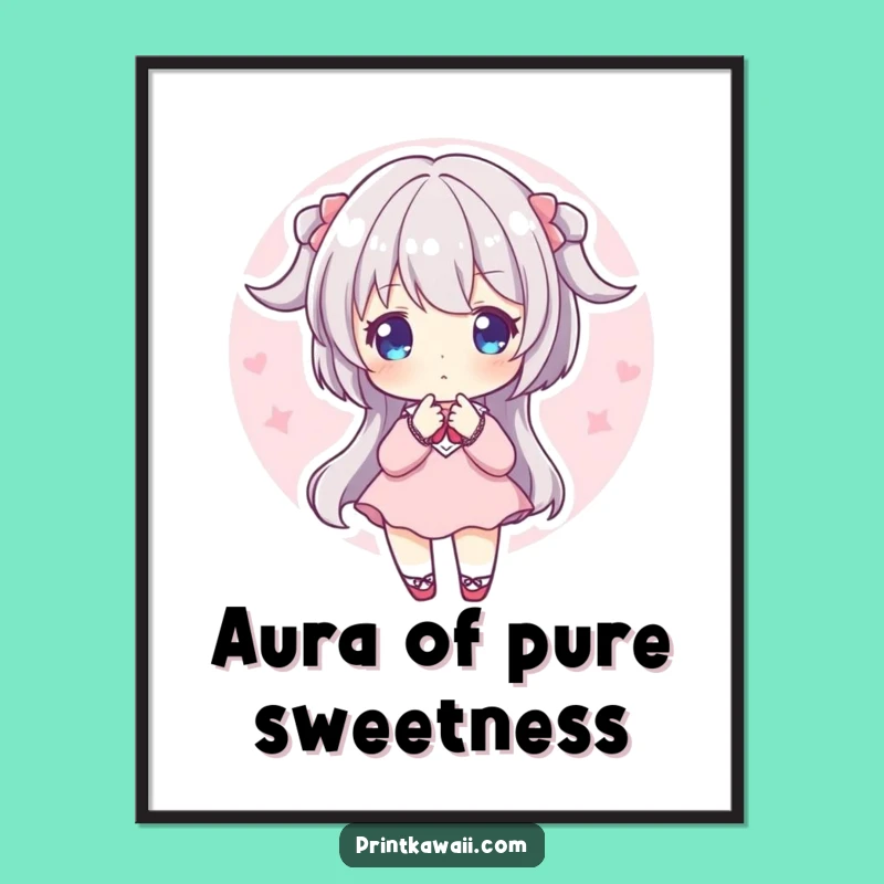 Funny Free Printable Wall Art: Pink Aura Serenity Decor - Instant Download