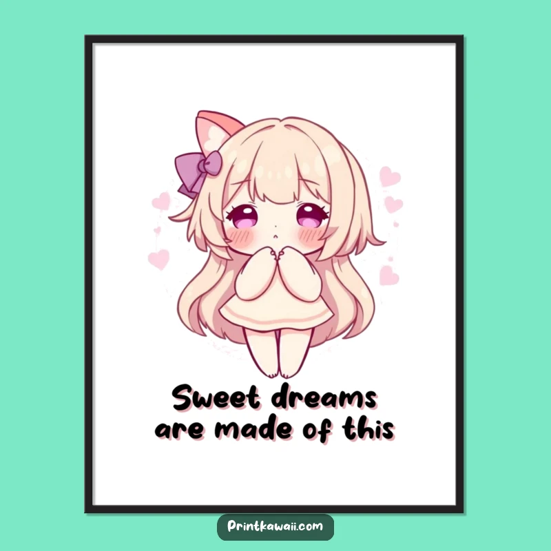 Funny Free Printable Wall Art: Sweet Aura Character for Cozy, Downloadable Decor!