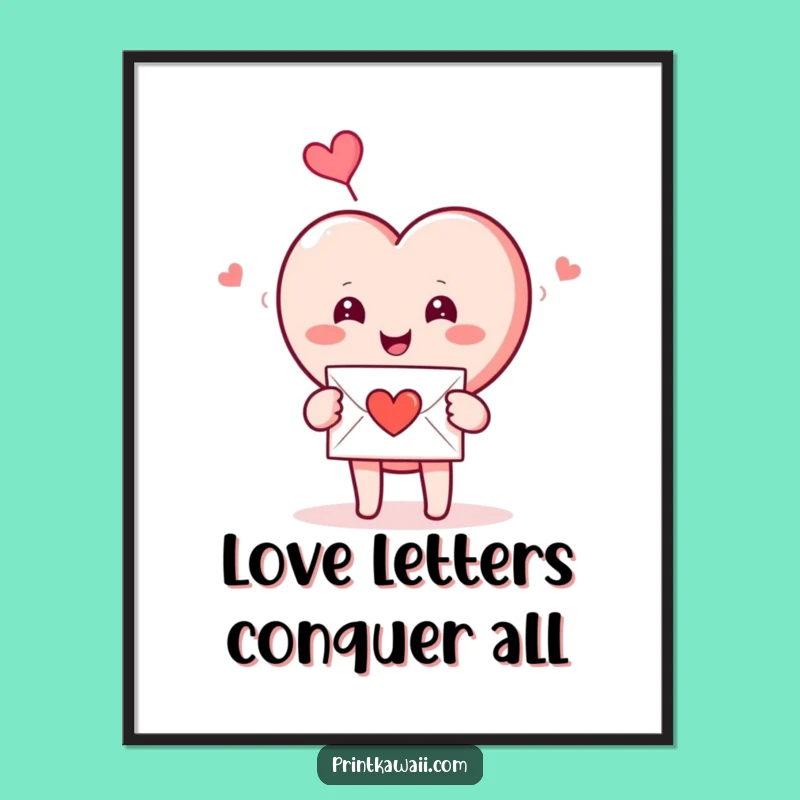 Free Printable Wall Art: Heart Love Letter Hilarious Downloadable Decor
