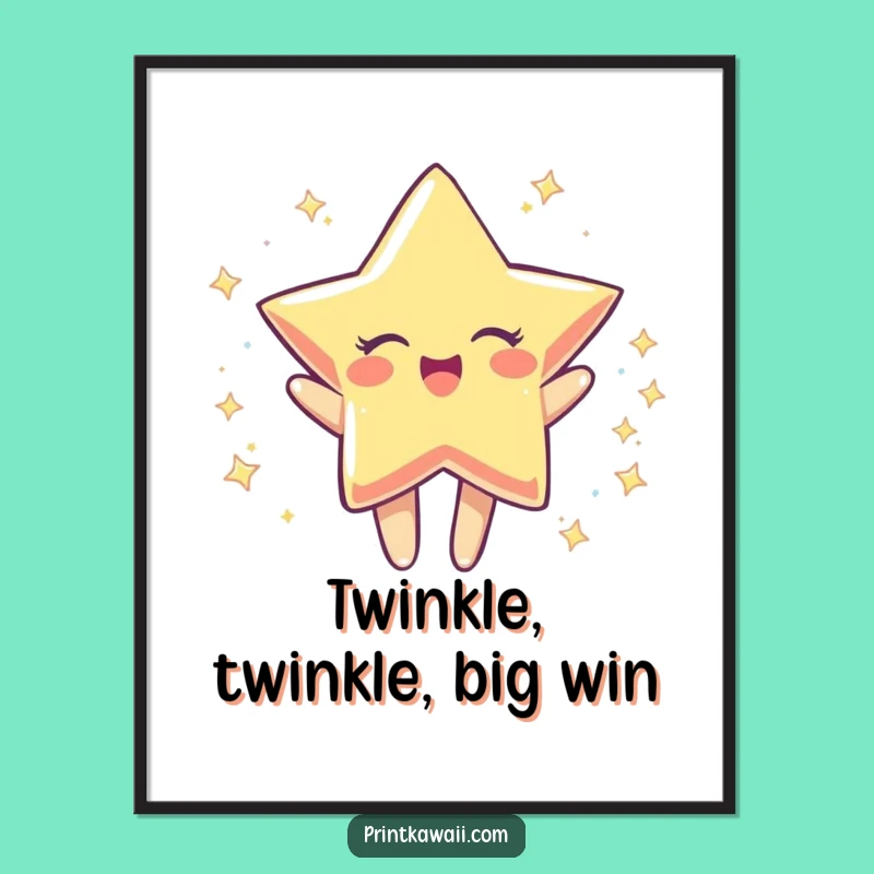 Free Printable Star Joy Wall Art: Spinning Sparkle Decor Downloadable