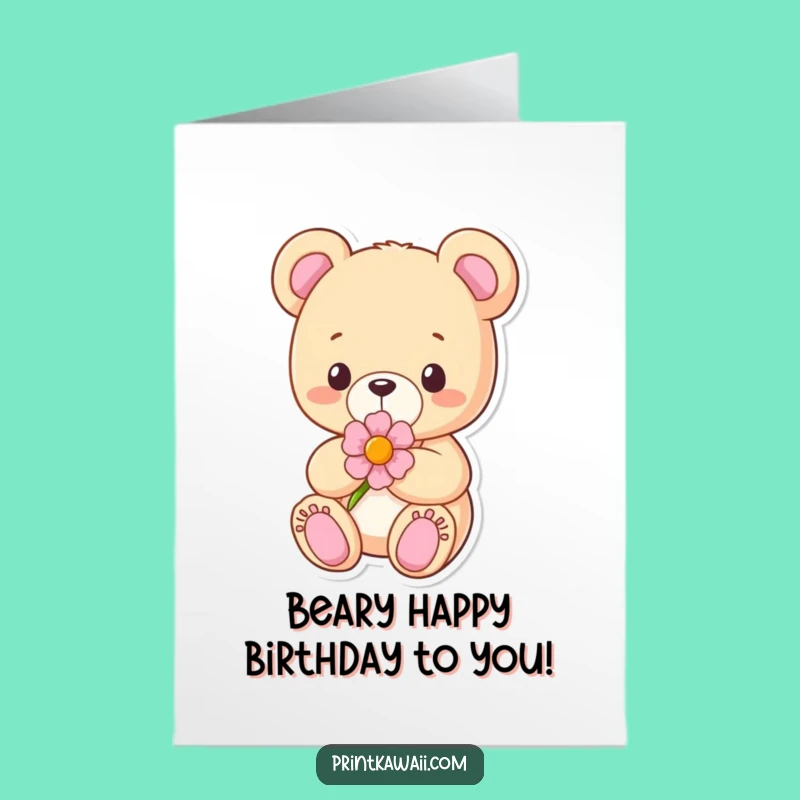 Free Printable Birthday Card: Sweet Teddy Bear, Funny & Heartfelt Downloadable!