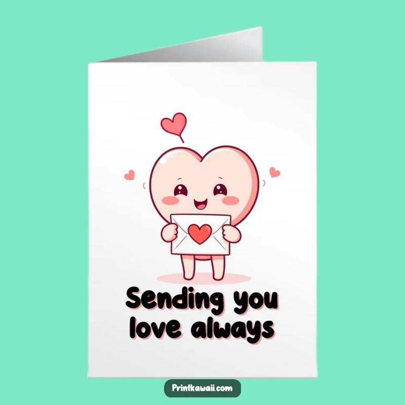 Free Printable Birthday Card: Smiling Heart Love Letter Hilarious Downloadable Gift