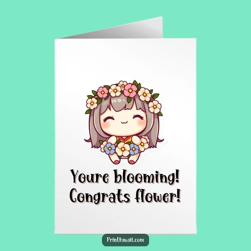 Charming Free Printable Congratulations Card: Floral Wishes For Success