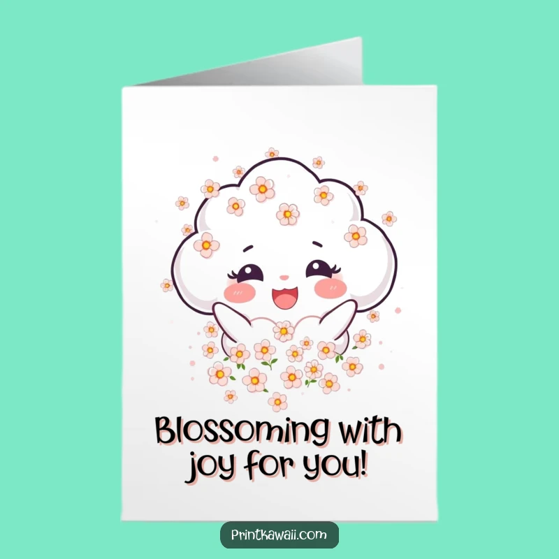 Free Printable Congrats Card: Cloud Sprinkles Joy, Hilarious Downloadable Gift!