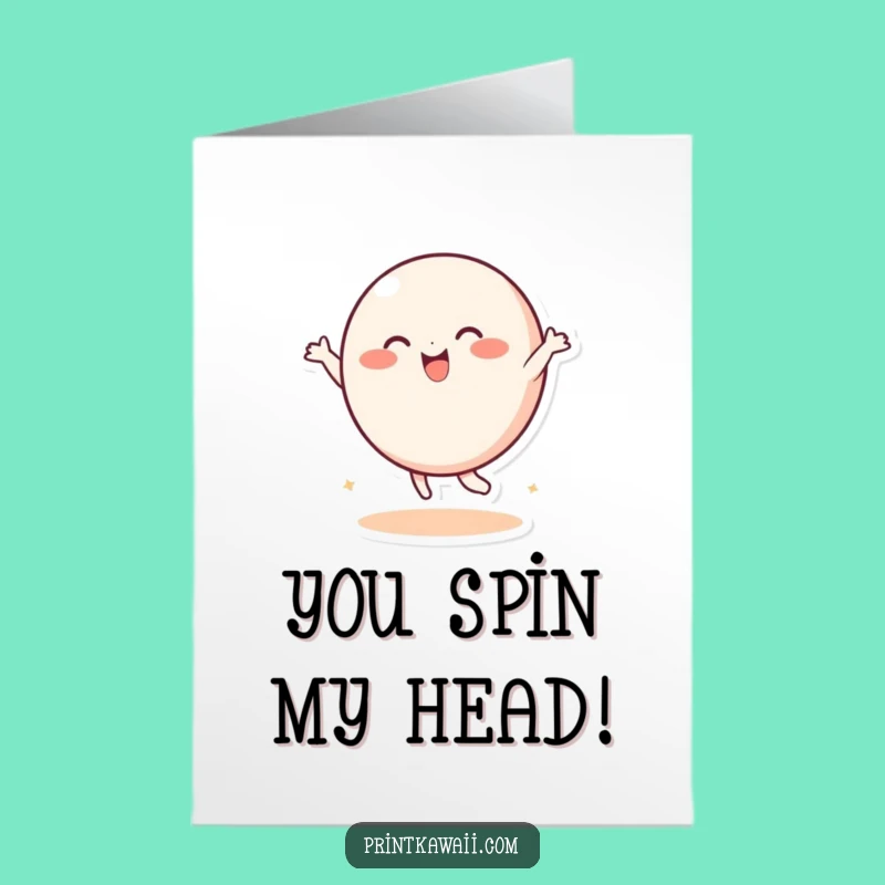 Free Printable Congrats Card: Dancing Round Character Hilarious Downloadable Gift