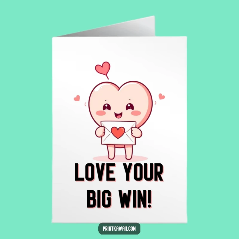 Free Printable Congrats Card: Heart Love Letter Hilarious Downloadable Gift