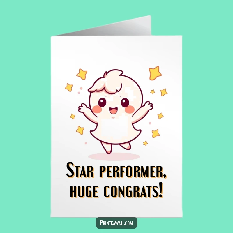 Free Printable Kawaii Star Dance Card for Celebratory Moments
