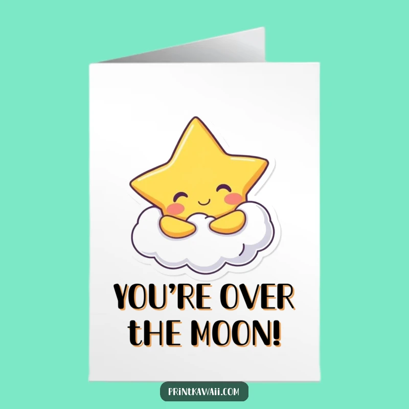 Free Printable Congrats Card: Star Cloud Hug Hilarious Downloadable Gift