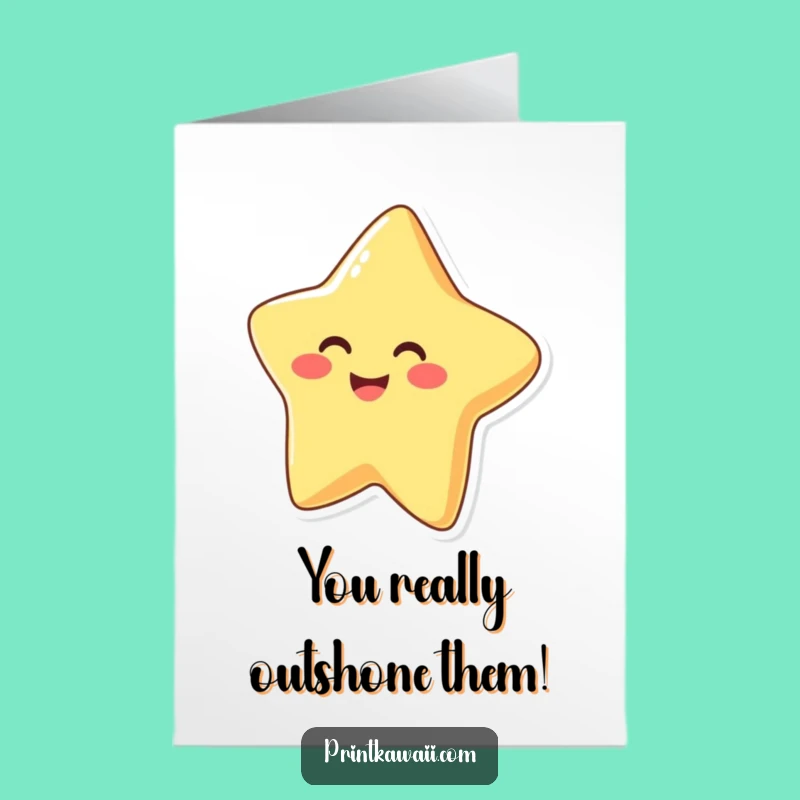 Free Printable Congrats Card: Happy Star Design, Hilarious Downloadable Gift!