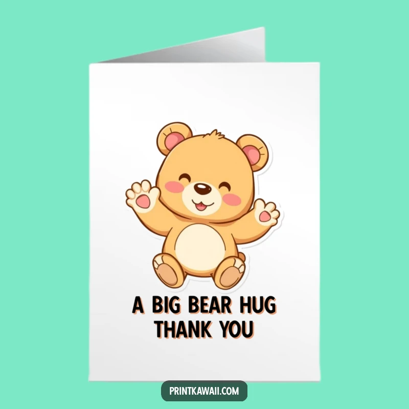 Free Printable Teddy Bear Thank You Card: Adorable Downloadable Humor