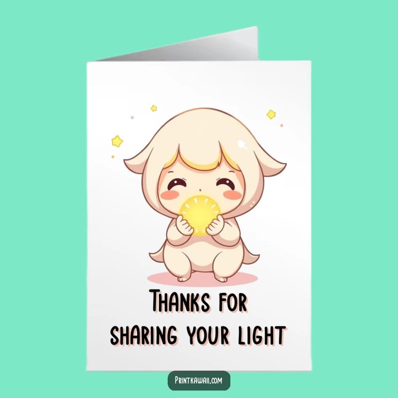 Free Printable Thank You Card: Joyful Sharing Orb Funny Downloadable Gift!
