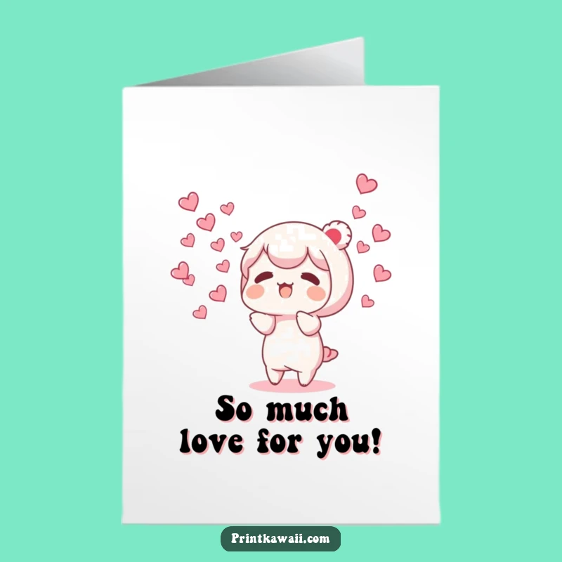 Heartfelt Thanks Card Free Printable: Love Shower Downloadable Greeting for Deep Gratitude