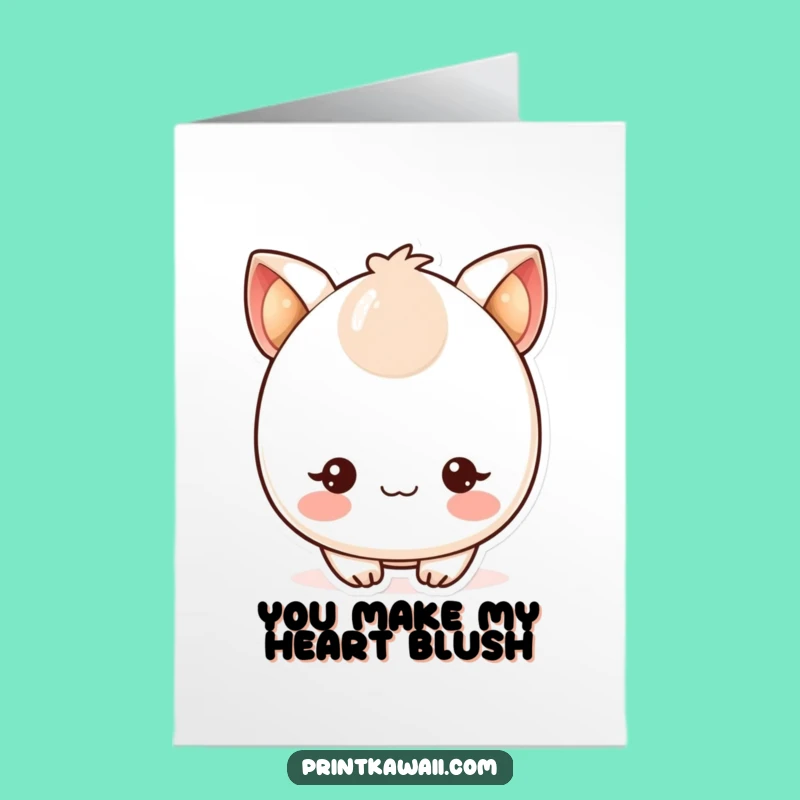 Sweet Free Printable Thank You Card: Blushing With Gratitude