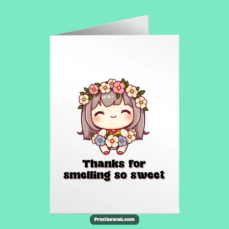 Sweet Free Printable Thank You Card: Floral Thanks From The Heart