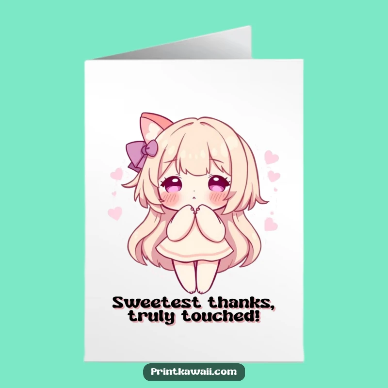 Free Printable Thank You Card: Sweet Aura Character for a Heartfelt Downloadable Gift!