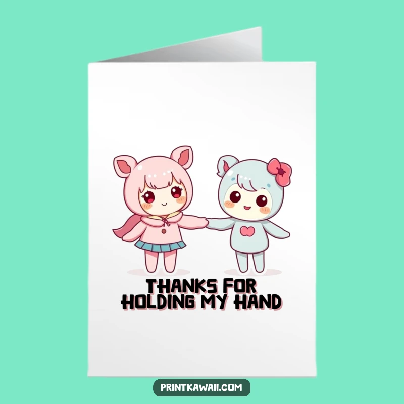 Heartfelt Free Printable Thank You Card: Kindred Spirits Hand-in-Hand