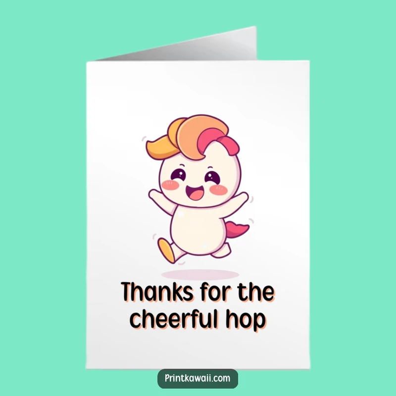 Free Printable Thank You Card: Rainbow Cheer, Grateful Funny Downloadable!