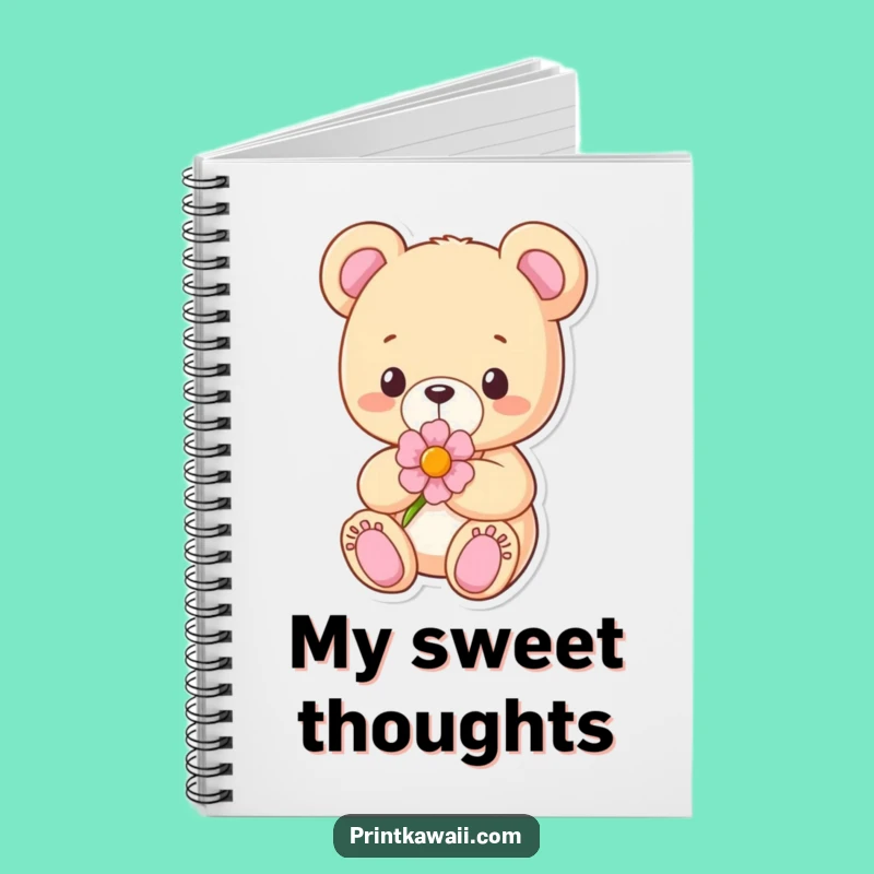 Funny Content Teddy Bear Notebook: Cozy Bear Character Journal for Gentle Thoughts