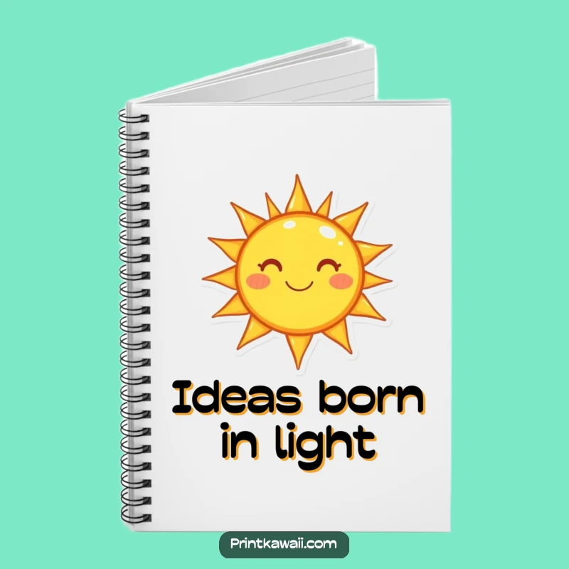 Funny Happy Sun Notebook - Cheerful Character Journal, Perfect Gift
