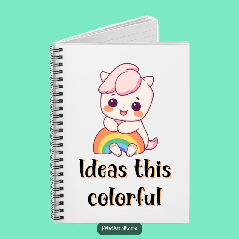 Funny Kawaii Rainbow Hug Notebook: Jot Down Happy Thoughts