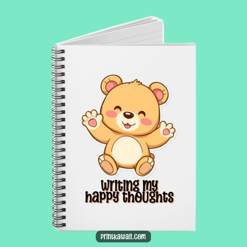 Funny Teddy Bear Notebook: Joyful Wave Journal, Cute Idea Keeper