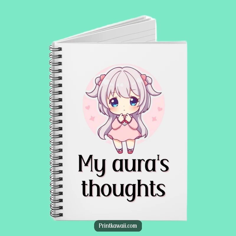 Funny Sweet Aura Journal Notebook: Pink Glow Character, For Notes
