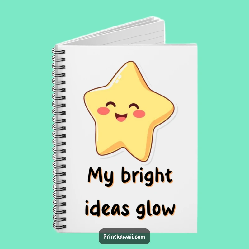 Funny Happy Star Notebook: Joyful Star Character Journal for Bright Ideas