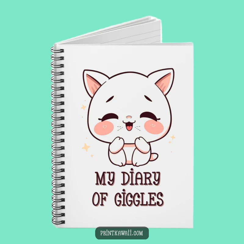 Funny Kawaii Kiss Notebook: Giggling Character Journal, Perfect Funny Gift