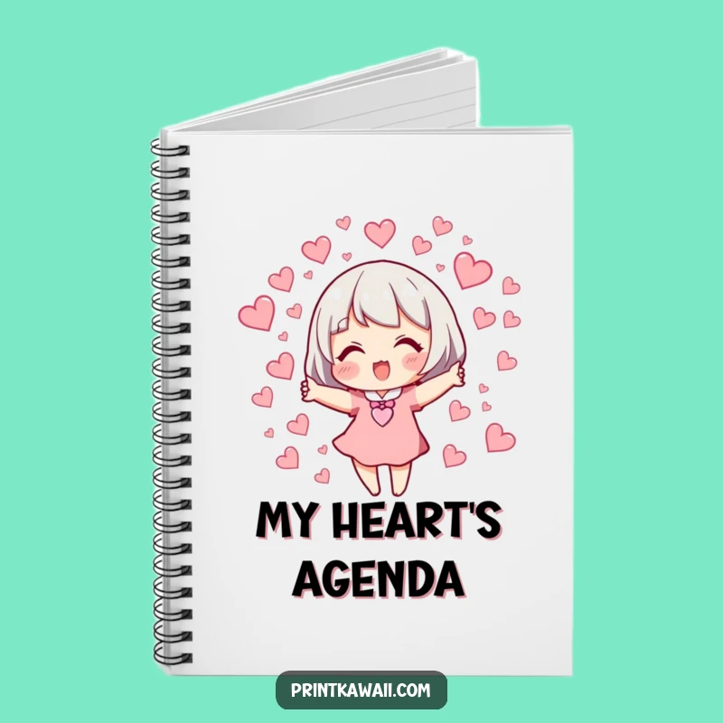 Funny Love Journal Notebook: Character Releasing Hearts, Perfect for Notes Gift