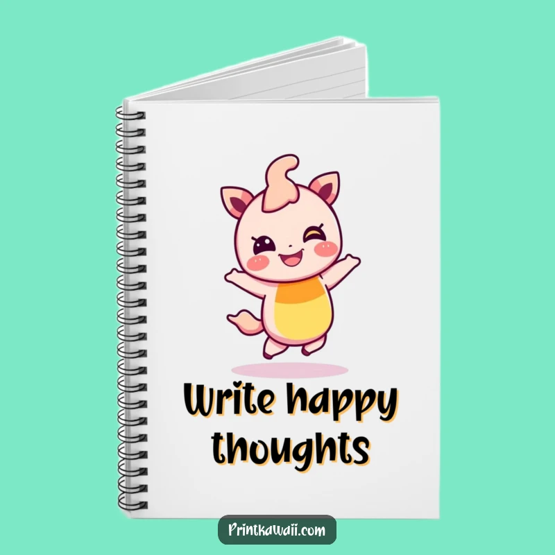 Funny Giggling Rainbow Hop Notebook, Cheerful Character Journal for Creative Ideas