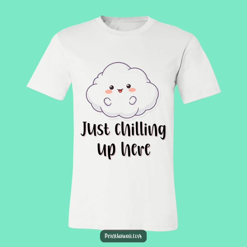 Funny Fluffy Cloud T-Shirt - Playful Character Graphic Tee, Fun Gift