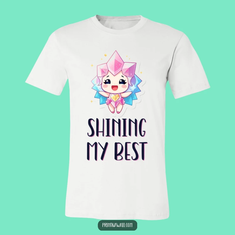 Funny Sparkling Gem Tee - Radiating Positivity, Great Funny Gift