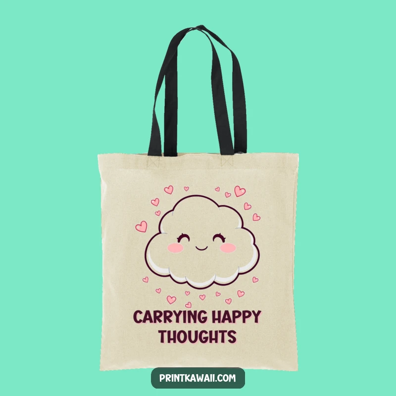 Funny Happy Cloud Tote Bag: Carry Your Love with This Sweet Accessory