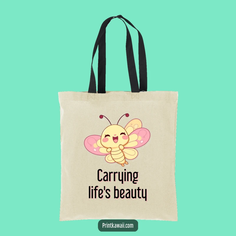 Funny Butterfly Tote Bag: Carry Joyful Vibes Everywhere, A Wonderful Funny Gift!
