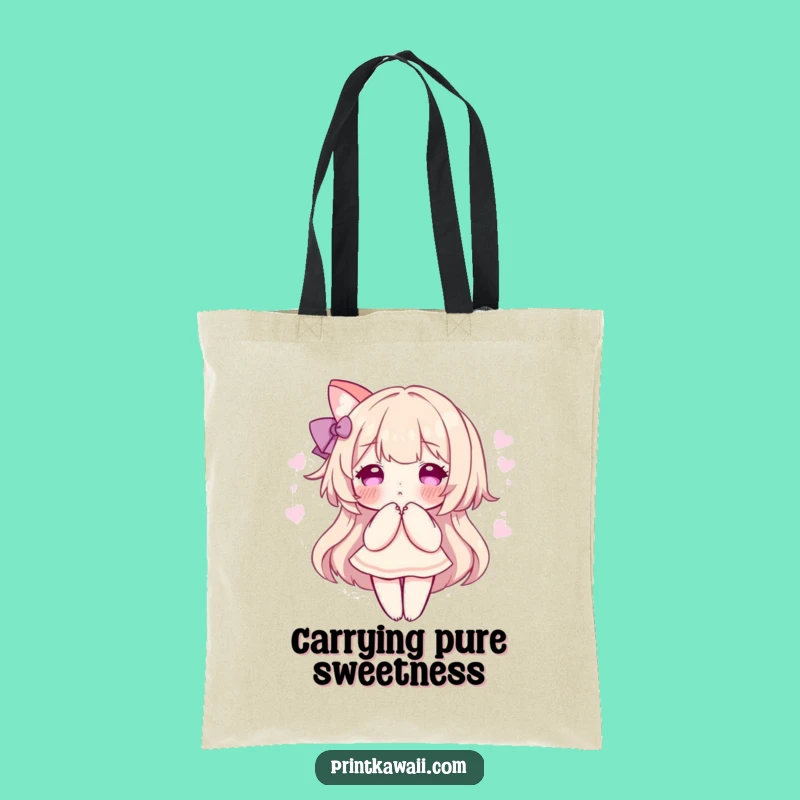Funny Sweet Aura Tote Bag: Cute Character Accessory, Perfect Shopping Funny Gift