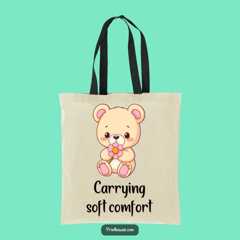 Funny Teddy Bear Tote Bag: Carry Comfort with this Bear Character Bag