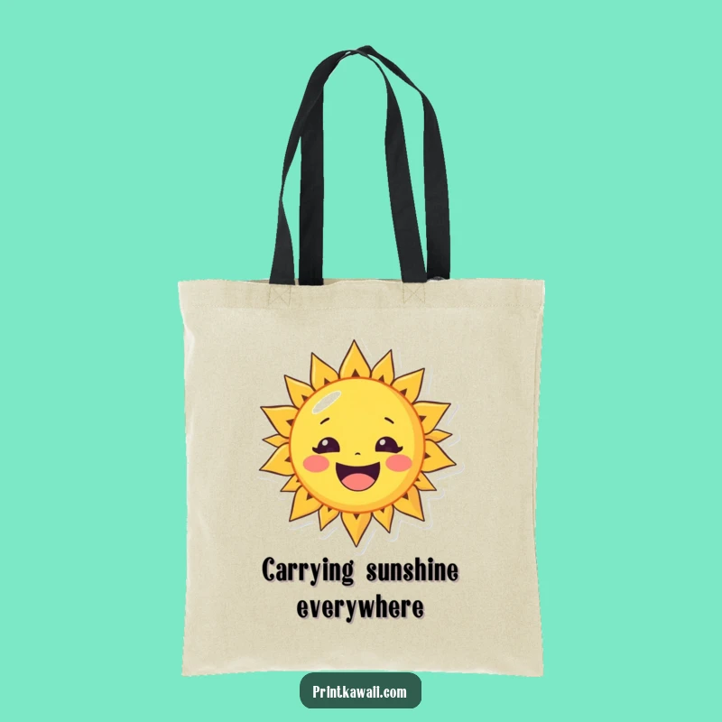 Funny Cheerful Sun Tote Bag - Carry Sunshine, Stylish Accessory