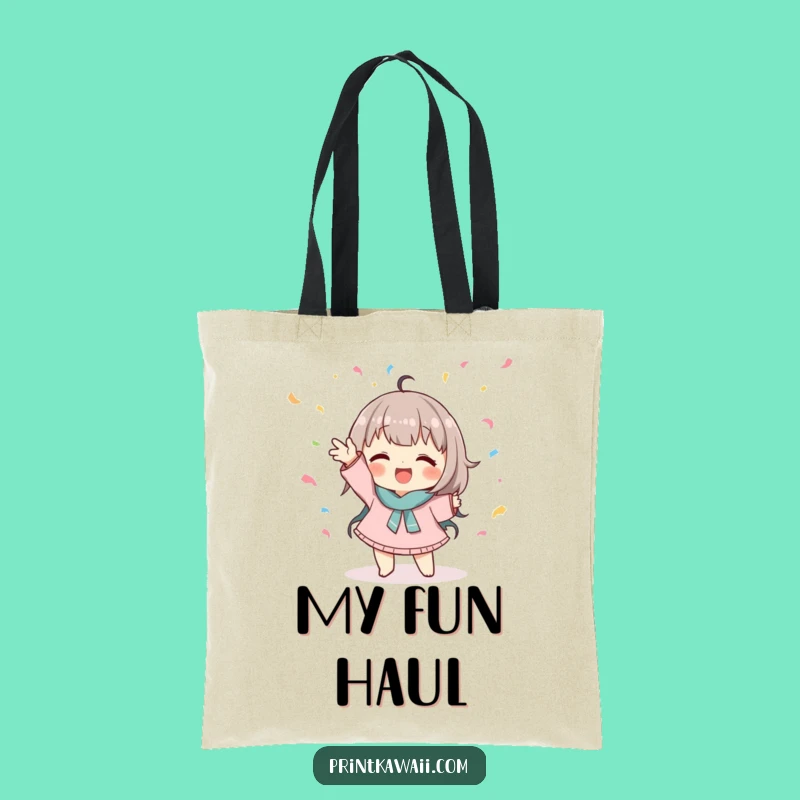 Funny Confetti Pose Tote Bag: Cute Character Accessory for Playful Outings