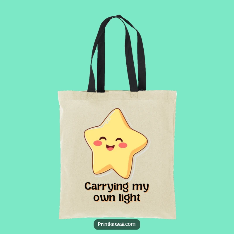 Funny Happy Star Tote Bag: Carry Your Joy with this Star Character Accessory