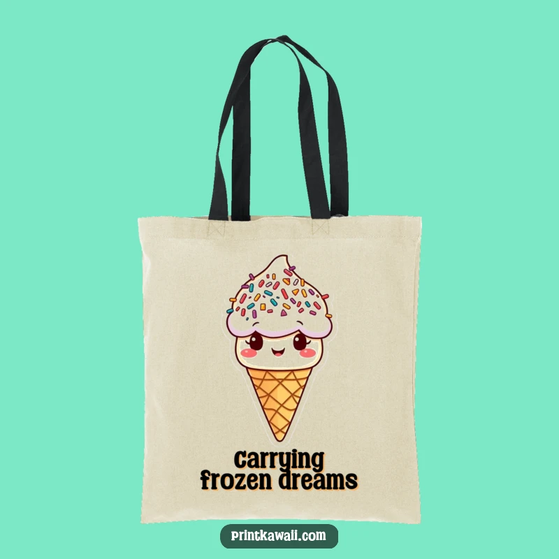 Funny Ice Cream Cone Sprinkle Hair Tote Bag, Carry Your Fun & Perfect Funny Gift Accessory