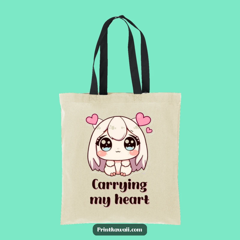 Funny Sparkling Eyes Tote Bag: Carry Your Love for Hearts
