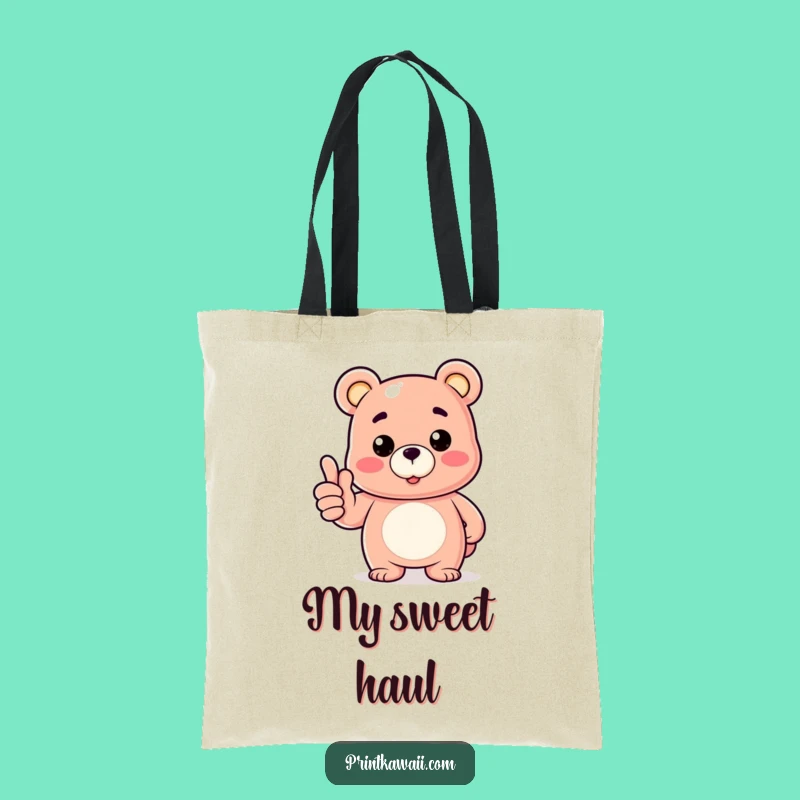 Funny Tote Bag: Gummy Bear Thumbs Up, Your Go-To Humorous Carryall